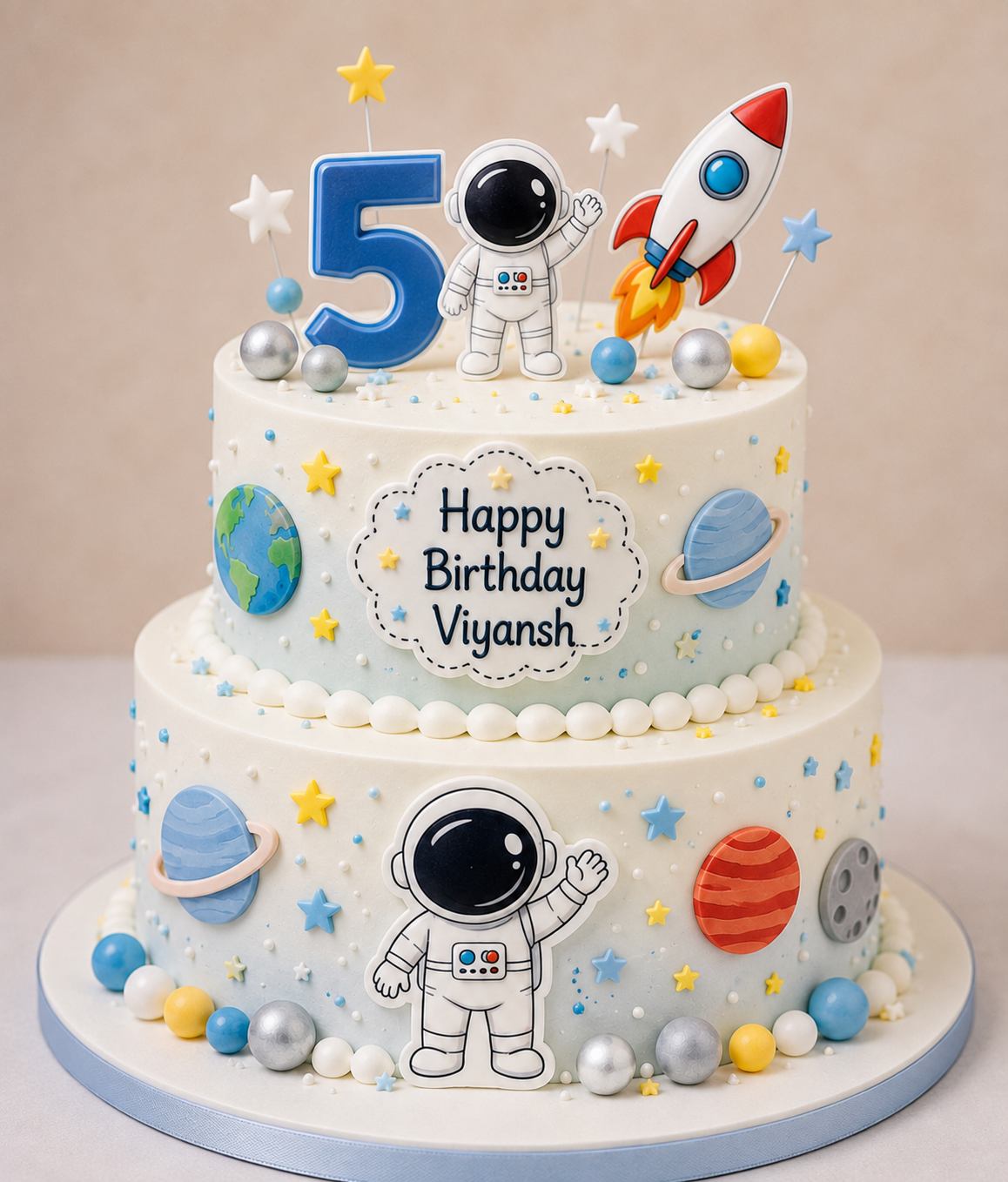 Space Theme Birthday Cake 🚀