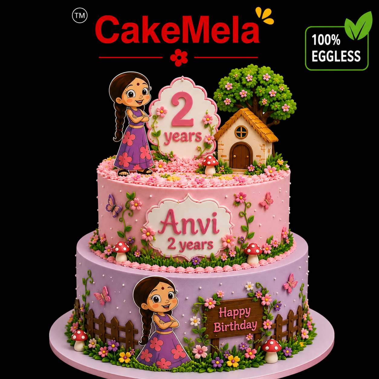 Chutki Garden Theme Cake