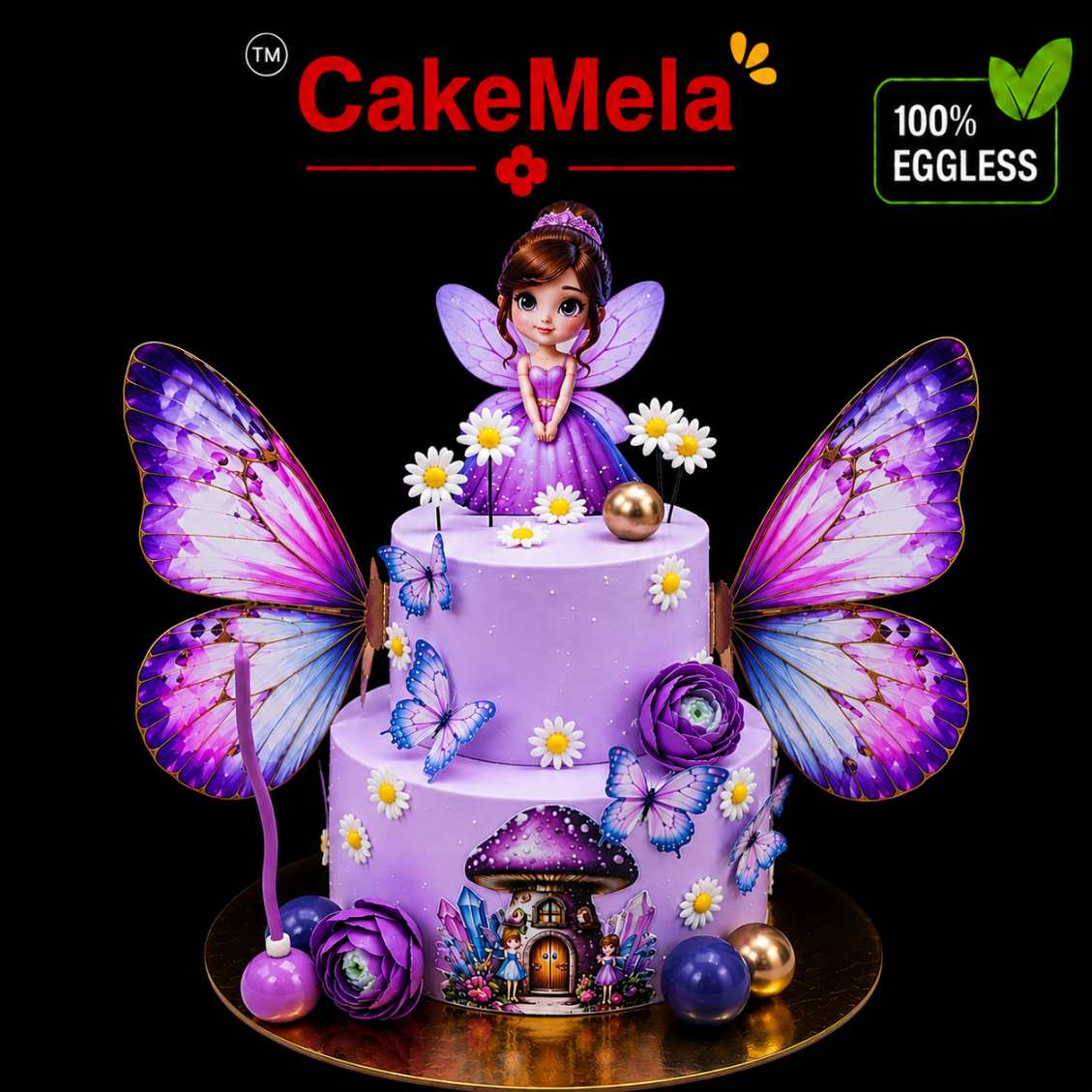 Fairy Butterfly Theme Cake