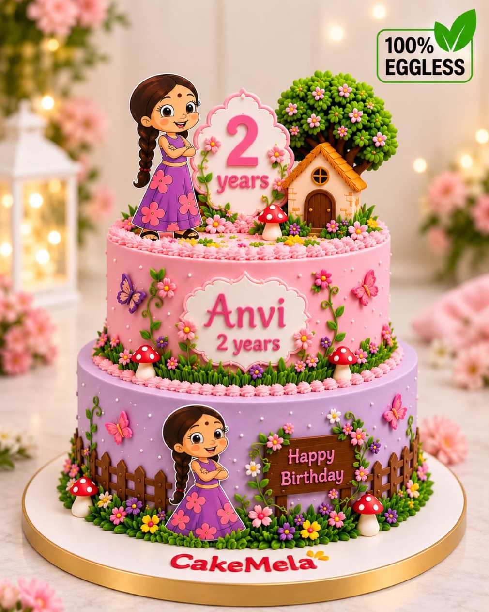 Chutki Garden Theme Cake in Ranchi