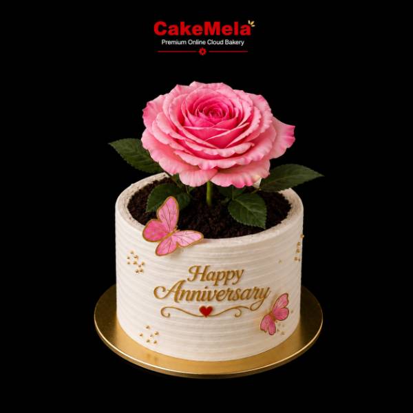Rose Blossom Anniversary Cake | 2 Pound 🌸 in Ranchi