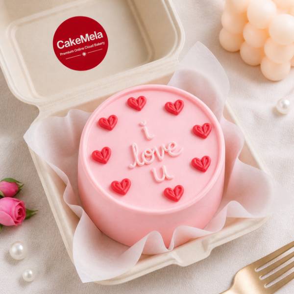 Strawberry Love Bento Cake in Ranchi