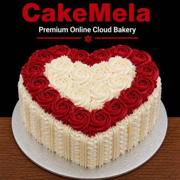 Rose Cream Cake in Ranchi