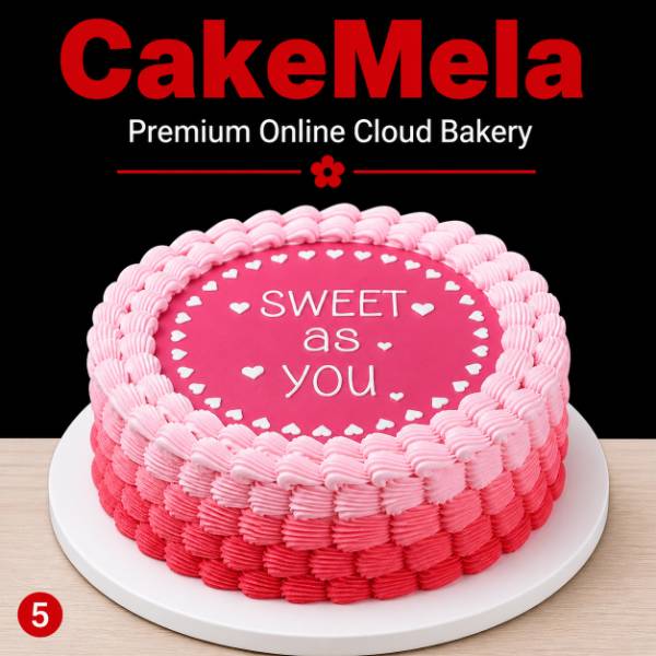 Sweet As You Pink Heart Cake in Ranchi