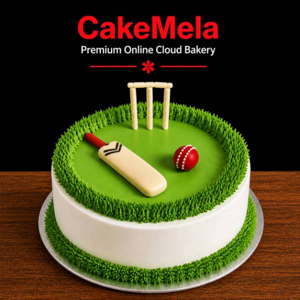 2 Pound Cricket Theme Cream Cake in Ranchi